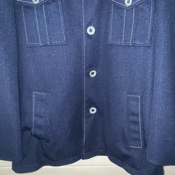 70’s Vintage Leisure Suit Style Jacket Groovy Lining Original Shirt Jacket Disco - Picture 5 of 10
